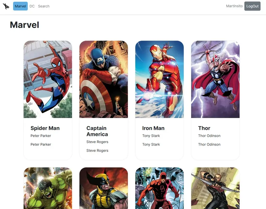 Heroes project screenshot